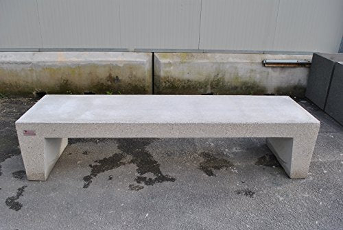 PANCHINA in Cemento con INERTI A Vista, Seduta Liscia 206X55 H47 CM.