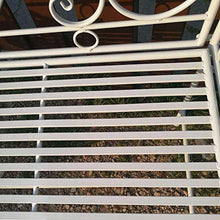 Panchina da giardino per terrazza Panchine da giardino per il tempo libero all'aperto, panchina a 2 posti in ghisa resistente alle intemperie e antiruggine, panchina decorativa retrò con schienale e