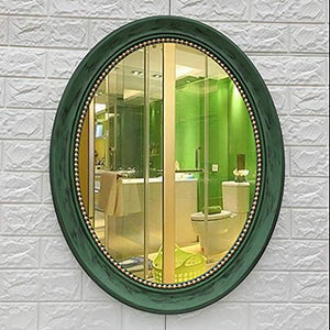 AJH Specchi da Bagno Specchio da Parete Specchio per Trucco da Trucco Specchio da Bagno a Parete Specchio da Bagno Ovale con Cornice in ABS Specchio Decorativo impermeabi