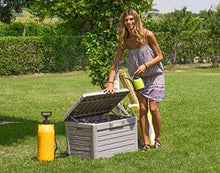 Cassapanca da giardino con capacità di 120 litri, richiudibile, in plastica, misura S, 73 x 50,5 x 46,5 cm