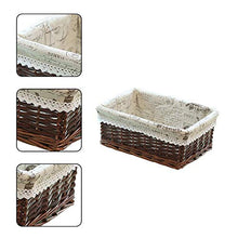XIXIAO - Cesto portaoggetti in vimini per armadi, cassetti, armadio, cassettiera, cassettiera, cassettiera, 35 x 25 x 14 cm, colore: Marrone