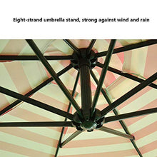 Sunshade all'aperto Spiaggia da sole ombrellone 2.7m a mano a mano a mano a mano a strisce Balcone Balcone ombrello Tempo libero Terrazza Giardino Villa Patio Ombrello senza base ( Color : Blue )