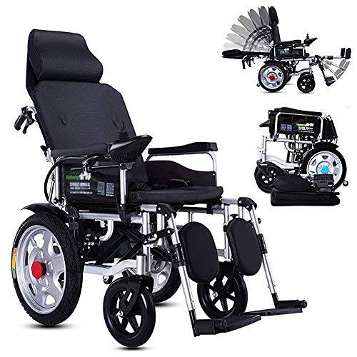 Accessori per la casa Sedia per sedia a rotelle elettrica pieghevole per anziani disabili Sedia a rotelle elettrica leggera Supporto per scooter medico portatile 265 libbre con pedali e sedili (con