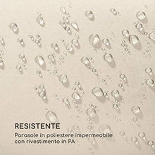 blumfeldt Belo Horizonte - Ombrellone Parasole, Diametro: 292 cm, Materiale: Poliestere con Strato PA, Protezione da UV: 30+, Idrorepellente, Supporto in Alluminio con Rotazione a 360°, Crema