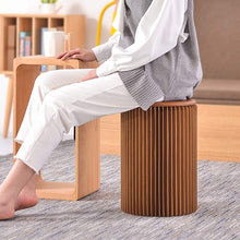 KAINUO KlappstüHle Balkon, Akkordeonart Niedriger Stuhl Klappbarer Kraftpapierhocker für Sofa, Bett, Terrasse, Balkon, Garten USW