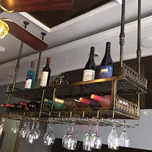 Leifeng Tower Classico Wine Rack Europeo Ferro battuto Calice Rack Creativa Bar Capovolto Wine Glass Double Rack Wine Rack Hanging (Color : Bronze)