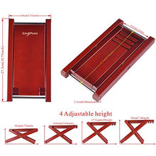 Kingpoint - Poggiapiede in legno massiccio per chitarristi, regolabile su 4 livelli di altezza, Legno rosso.