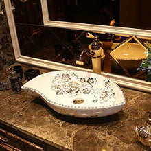 Lavabo a Forma di Barca da Bagno Retro Creativo Jingdezhen Ceramica Hotel Anti-Splash lavabo Lavandini Bagno