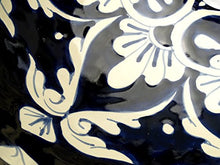 Dolores ovale lavabo ovale con bordo in ceramica Talavera incasso/lavello lavabo dal Messico blu scuro