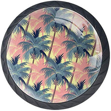 Modello tropicale del cocco Pomelli per Porta Set di 4 Pomelli per Mobili Manopole per Cassetti Cucina Armadio Vetro