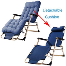 SHUAIIJUAN Sedia per il tempo libero domestico Pieghevole Poltrona reclinabile Prato sedie a sdraio all'aperto Heavy Duty Sdraio reclinabile Sedia con cuscino for la piscina Backyard Beach Max.330Ib -