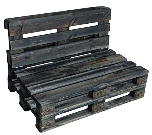 clc Divano divanetto 2 posti in Pallet EPAL per Esterno e Giardino -Made in Italy- Imbrunito Moka, 120x80x78