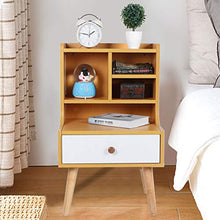 shelf GBAO Moderna Semplice Comodino Libreria Comodino Armadio di Stoccaggio con 1 Cassetto Mobili Camera da Letto Libreria-43x36x71 Cm