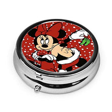 Inverno Topolino e Minnie, scatola portapillole portatile organizer porta medicinali a tre scomparti