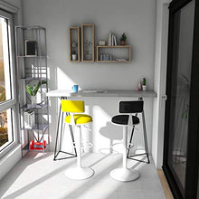 XIN CHANG LWH Iron Art Bar Sgabelli da Bar, con Schienale Domestico Sedia con poggiapiedi seggiolone Cuscino Morbido ad Alto resilienza Altezza Regolabile 62-78 cm (Color : Light Blue)