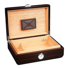 Humidor for sigari - Scatola for sigari in legno massello di sigari Humidor for sigari in legno di cedro Scatola for sigari lucidi in legno massello con igrometro Dimensioni: 28x20x10cm Cedro spagnolo