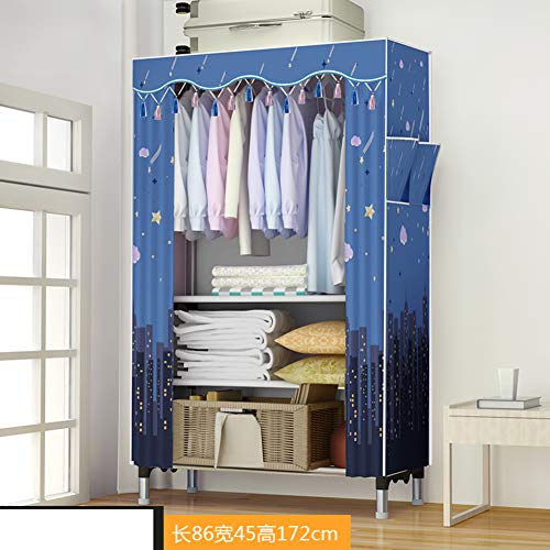 JYXJJKK Armadietto di Abbigliamento di Montaggio,Semplice Armadio Appeso in Acciaio-g