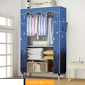 JYXJJKK Armadietto di Abbigliamento di Montaggio,Semplice Armadio Appeso in Acciaio-g
