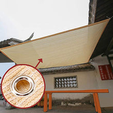 JH1 Rete ombreggiante Panno dello Schermo Heavy Duty con Occhielli, Il 90% UV Tessuto di Polietilene tonalità della Maglia Telo per Serra Giardino con Patio, Giallo Beige (Size : 4×8m)