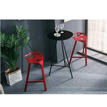 LF- Bar Stool Ferro Battuto Alta Gara di casa Balcone Tempo Libero all'aperto Bar Stool semplicità (Color : Red)