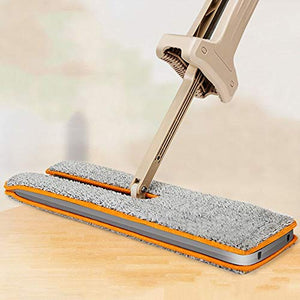 WAMSY Mop Mop Piatto Doppio Lato in Microfibra Mop per Pulizia Rotante A 360 Gradi Attrezzi per La Pulizia del Pavimento per Uso Domestico Telescopici