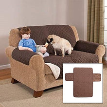 Yinuoday Fodera per Divano Reversibile Fodera per Mobili Fodera per Divano Trapuntata Impermeabile Fodera per Divano per Animali Domestici Bambini (Doppio Sedile)
