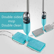 SSAYY Spray Mop Mop A Spruzzo d'Acqua A Doppia Faccia Lavabile A Mano Panno in Microfibra Gratuito Scopa per Pavimenti in Ceramica Straccio A Secco per Pulizia Domestica