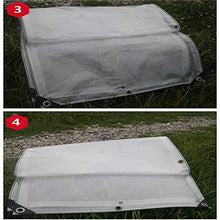 LXHONG Tela Cerata Trasparente Resistente, Copertura Trasparente della Tela Cerata con Asola in Alluminio, Rete Ombreggiante in Tessuto Antipioggia per Coperture per Piante, Personalizzabile
