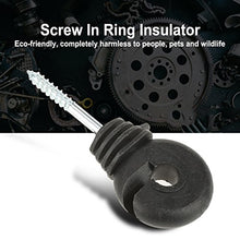 Isolatore ad Anello a Vite, 50 Pezzi/Set Isolatori ad Anello a Vite Neri Accessori per recinti elettrici per palo in Legno