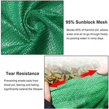 JLXJ Telo Ombreggiante Verde Panno Ombreggiante Reti da Sole per Piante con Grommet, Rettangolo Esterno Protezione UV al 90% Panno per Vele per Serra/Tettoia/Riparo/Gazebo