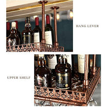 Scolapiatti Retro vino della parete Rack, Metallo Ferro bagagli Scaffale, In Bar LOFT soffitto Parete Hanging Vino Spumante Vetro Calici Calici supporto della cremagliera della bottiglia di vino