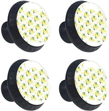 Limoni gialli del modello dell'acquerello Pomelli per Porta Set di 4 Pomelli per Mobili Manopole per Cassetti Cucina Armadio Vetro