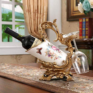 LHQ-HQ Decorazioni Arte Artigianato Wine Rack Regalo casa Vivente Vino Camera gabinetto tavola da Pranzo Decorazione da Tavolo 1