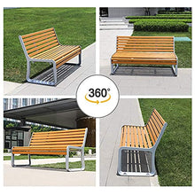 GaoF Panchina per terrazza del Parco Panchina per Il Tempo Libero da Esterno, Panchina da Giardino Resistente alle intemperie in ghisa e Pino, Panchina a 2 posti sul Prato del