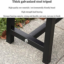 LXLH Panca da Giardino Panchina Panchina da Giardino Panchina da Giardino, Panchina da terrazza a 3 posti Resistente alle intemperie Senza Schienale, Struttura in Alluminio pressofuso e Legno mas
