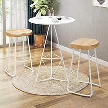 HLWJXS Sedia Sgabelli da Bar Sgabello da Bar con Altezza Del Bancone da Pub, Sedia da Cucina in Legno Stile Moderno con Base in Metallo per Ristorante Bar Cafe,Bianca,45 cm