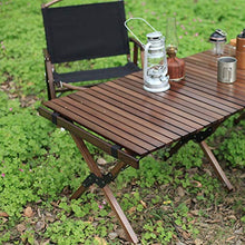 XZQ Tavolo E Sedie Pieghevole in Legno da Esterno Portatile da Campeggio Set da Picnic Pesca Giardino Balcone Barbecue da Viaggio Tuta in Tre Pezzi (Color : Brown(C), Size : 90 * 60 * 43cm)