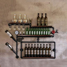 MoDi Wine Rack Retro Vento Industriale Tubo di Acqua A Parete Vino Rack