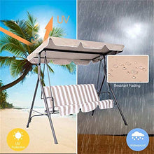 XLBHSH Baldacchino di Ricamo per Oscillazione Sedile 2 e 3 posti Dimensioni Amaca Cover Top Giardino all'aperto,Beige,190x132cm