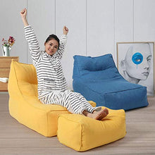 LuoMei Pouf Divano Pigro Sedia Portatile Coccola Lavabile Divano per Bambini Camera da Letto per Bambini Invio Gratuito Pennello AppiccicosoBlu, 105x80x66 cm