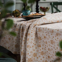 CFWL Tovaglia Natalizia Abbronzante Campanelli Eolici Stampati in Cotone E Lino Regali di Festa Tovaglia Copertura di Stoffa Tavolino Rettangolo Rotonda Tovaglie Plastificate Bianca 140 * 260cm