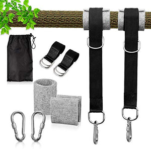 Diealles Shine Cinghie Pendenti Altalena per Alberi, 150cm Cinghie Amaca, Cinghie per Amaca All'aperto con Cuscinetti e Gancio di Protezione Dell'albero per Alberi Swing Amaca,Cuscinetto 500kg