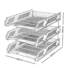 LCA Schedario Classificatore Verticale Cartella, File Desktop A 3 Livelli Rack di Stoccaggio Ufficio O A Casa Vassoio per Lettere, (Color : #1)