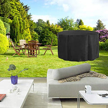 Fodere per mobili da giardino 227X100cm, Telo da giardino rotondo e fodera per set di sedie, Telo da esterno impermeabile, Anti-vento, resistente alla pioggia e alla neve, Resistente allo sbiadim