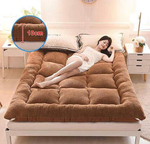Materasso con Letto Matrimoniale futon e Singola Pieghevole e rotolati materassi per Pavimenti più Alti 10cm futon Trapuntato spazi spazi per Il Campeggio Picnic Balconi/B: Brown / 90x200cm Evo