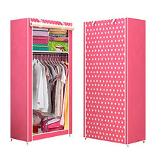 XYBB Armadio Camera da Letto Semplice Studente Stoffa Combinazione DIY Assemblaggio Singolo Storage Cabinet Antipolvere Piccolo Armadio 153 * 59 * 43cm Rosa