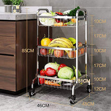 &ripiano di stoccaggio Carrello di stoccaggio di frutta e verdura di scaffale a più strati dello scaffale di verdure dell'acciaio inossidabile dello scaffale 304 della famiglia Scaffale di finitura