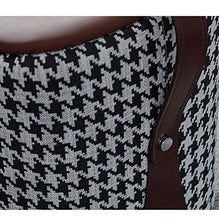 Jiangang- Portable ottomano Sgabello con Maniglia/Cuoio Imbottito Poggiapiedi/poggiapiedi Sgabello Cambio Scarpe Gambe Sgabello-45x37x39cm