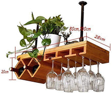 FYHH-JZHY Portabottiglie Europeo in Legno Massello/Bar Portabottiglie Creativo, Portabicchieri da Vino Personalit脿 Invertita Portabicchieri da Vino Portabottiglie da Soffitto, 3.100 * 28 * 20Cm