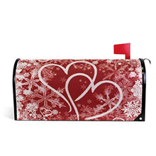 San Valentino Rosso Bianco Cuori Fiocchi di Neve Fiori Matrimonio Casella Postale Coperture Magnetiche Giardino Cantiere Decorazione Casa Dimensioni Standard 53,3 cm x 45,7 cm